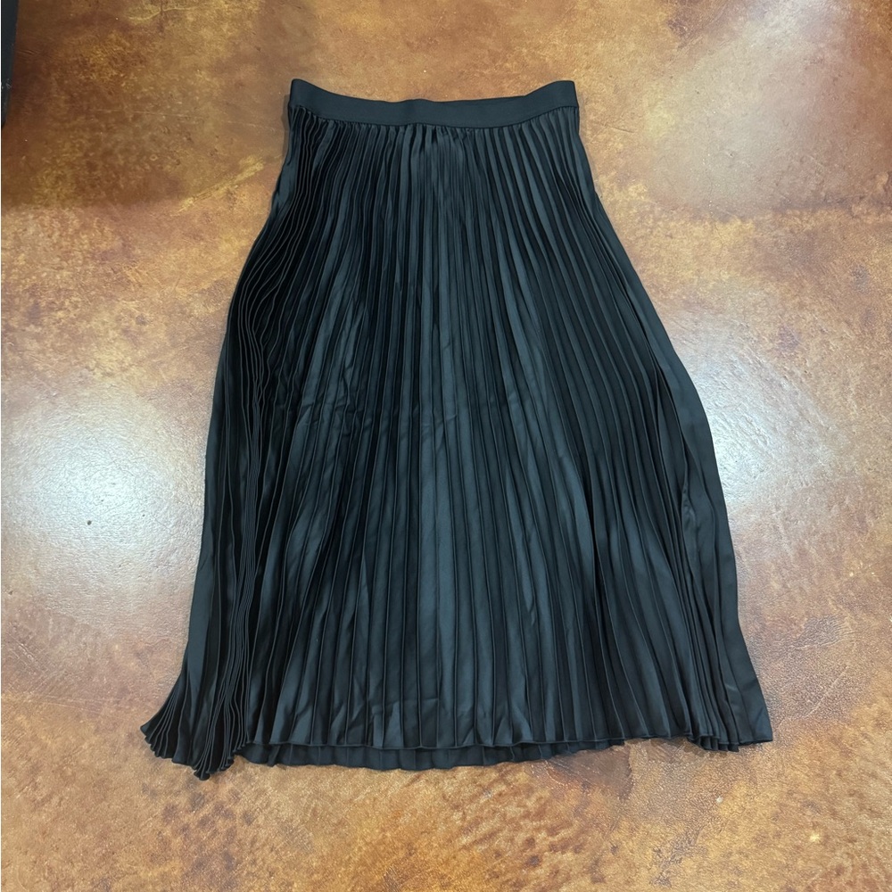 NWT Fancy black pleated skirt